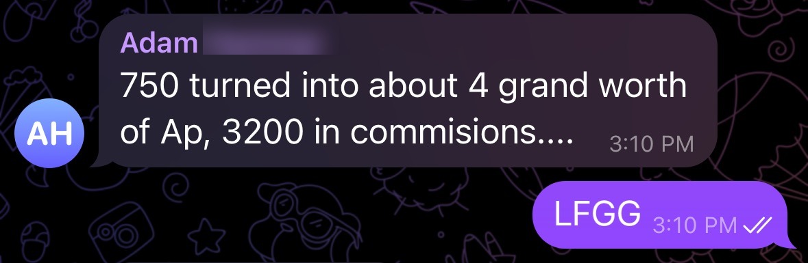Customer-reported commission, $3,200